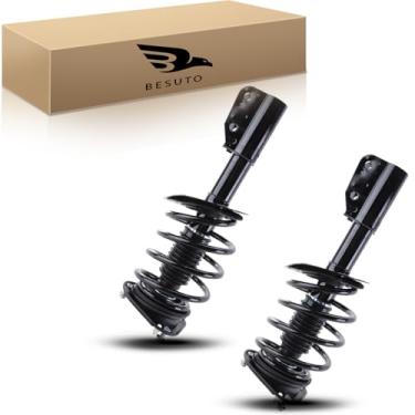 Imagem de Besuto Conjunto de amortecedor dianteiro compatível com DTS 2006-2011, Lucerne 2006-2011, par completo de 2 suportes de suspensão, amortecedores com conjuntos de mola helicoidal 172321 * 2
