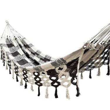 Imagem de Rede Grande Luxo De Dormir Para Casal 4,40 M Marrom Xadrez - Brianored