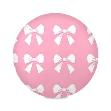 Imagem de xigua Jogo americano redondo com arcos fofos, conjunto de 6 para mesa de jantar, tapetes de mesa antiderrapantes laváveis e resistentes ao calor para decoração de festa, cozinha, jantar