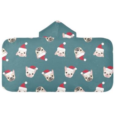 Imagem de Burbuja Toalha de banho com capuz de laço rosa para crianças, toalha de praia de pelúcia macia absorvente para chá de meninas e meninos 3-10 anos, 61 x 127 cm