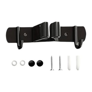 Imagem de Llazsybz Suporte para Vassoura E Esfregão em aço Inoxidável, Antiderrapante, para Montagem Na Parede, Organizador de Garagem, E Que Economiza Espaço, 1 Suporte, 2 Ganchos