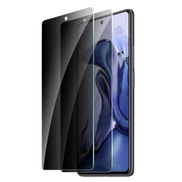 Imagem de Para Xiaomi 11T 11T Pro, 2 PCs Protetor Anti-Espião Vidro Temperado da Tela de Privacidade