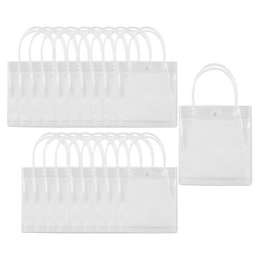 Imagem de Baoblaze 20 Sacolas Transparentes para Presente, Sacolas de Lembrancinhas, Decorativas Elegantes para Festas, de Mão para Dia Mães, Chá de Panela e