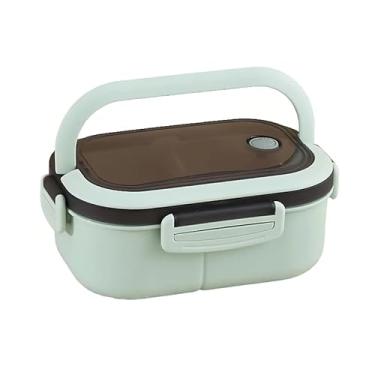 Imagem de Marmita Lunch Box com Divisórias Boa vedação e anti-vazamento Própria para micro-ondas(verde)