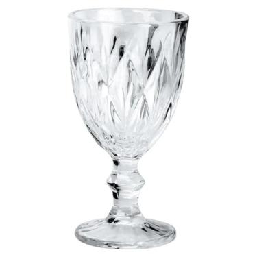 Imagem de Taças De Vidro Diamante Bali Vinho Suco Presente 320ml Elegante