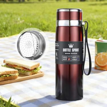 Imagem de Garrafa térmica de café e chá de 945 g 24 horas - Isolamento a vácuo, livre de BPA, design de boca larga, fácil de limpar - Gradation Red