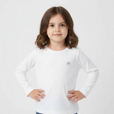 Imagem de Blusa Infantil Manga Longa em Cotton Branca Up Baby