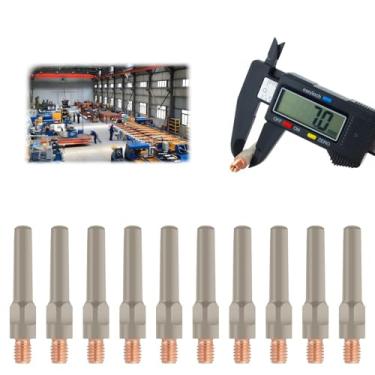 Imagem de 10 peças de bocal de pistola de solda Mig, pontas de soldador Mig de 4,5 cm com revestimento antiaderente para proteção de escória, suprimentos de soldagem Mig para trabalhadores de metal (kit de
