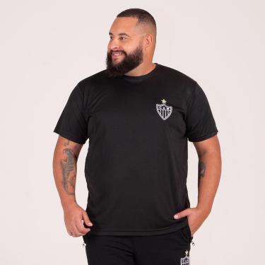 Imagem de Camiseta Esportiva Large Atlético Mineiro Tradicional Preta-Masculino