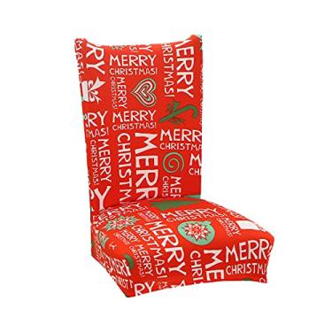 Imagem de Sanpyl Capa Elástica para Cadeira de Jantar, 4 Peças, Fácil Instalação, para Hotel-sala de Jantar, Padrão de Presente de Natal, Material de Poliéster (Sanpyley10q48ohf-2)