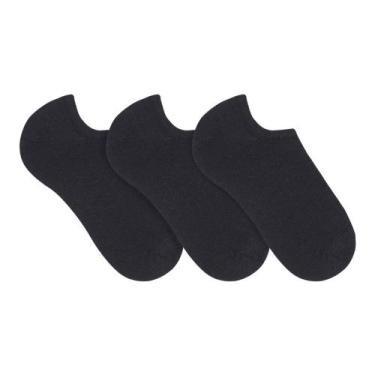 Imagem de Kit 3 Meias Sapatilha Selene 8065.001, Preto, 39/43