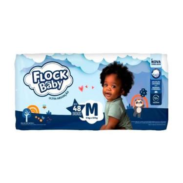 Imagem de Fralda Descartável Flock Baby Ultra Absorção M 48 Unidades