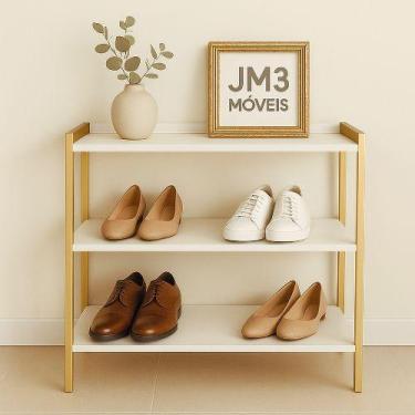 Imagem de Sapateira Industrial Multiuso 3 Prateleiras Para Sala Hall de Entrada 
