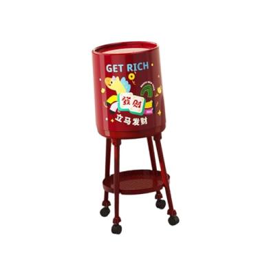 Imagem de Generic Lixeira alta com rodinhas e pés altos, e ideal para casa, sala de estar, cozinha escritório, Rico