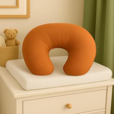 Imagem de Almofada de Amamentação Tricot Baby com Zíper – Anatômica em U, Hipoalergênica, Fibra Siliconada, Conforto para Mãe e Bebê Cobre