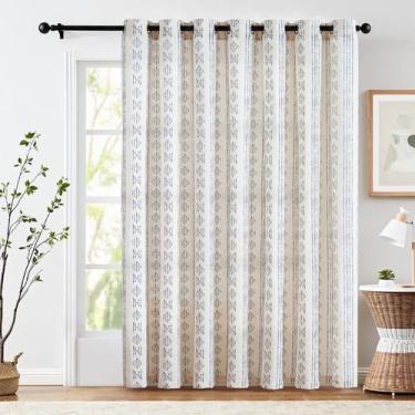 Imagem de Cortinas jinchan Boho Linen Blend 213x213cm azuis 1 painel
