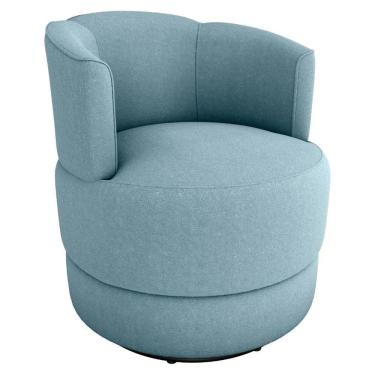 Imagem de Poltrona Base Giratoria Marselha Boucle F495 Milani Store Azul