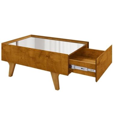 Imagem de Mesa De Centro Com Espelho 1 Gaveta Sena 90 Cm Bechara