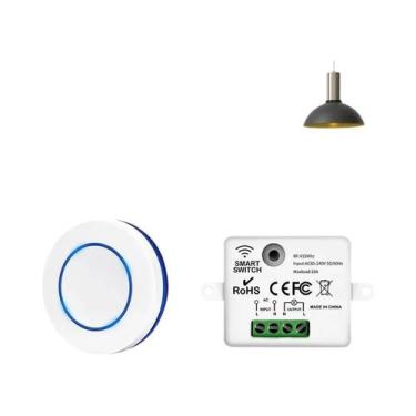 Imagem de Interruptor De Luz Sem Fio RF433Mhz 10A Com Controle Remoto, Painel De