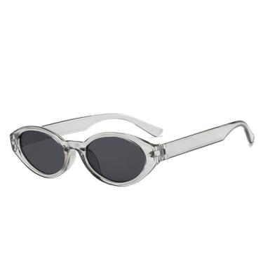 Imagem de Óculos de Sol Femininos e Masculinos com Rebites Ovais em Cor Jelly, Proteção UV400, Ideais para Esportes ao Ar Livre, Corrida e Ciclismo, Cinza
