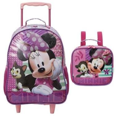 Imagem de Kit Mochila de Rodinha Lancheira Xeryus Minnie R2 Rosa-Feminino