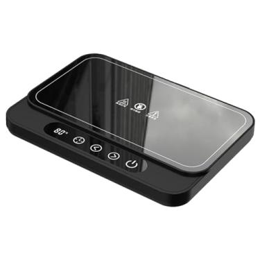 Imagem de Bothyi Aquecedor de canecas, base de aquecimento para chocolate quente, placa de aquecimento larga, aquecedor de 50W para mesa, Preto