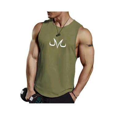Imagem de Camiseta Sem Mangas Masculina Para Fitness Anime M Esportiva Lazer Cor