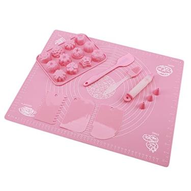 Imagem de 8PCS Conjunto de Panelas Silicone Utensílios Cozinha para Assar com Tapete Rolamento Massa Caneta-Seringa Espátula Raspador Bolo Pincel Forma Muffin 1