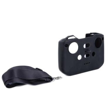 Imagem de Capa protetora de silicone com controle remoto para DJI RC N3 N2 N1, capa protetora de controle (preta + cordão)