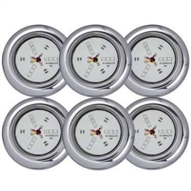 Imagem de Kit 6 Refletores Led 9w RGB Inox para Iluminação Piscina - Hidralux