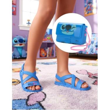 Imagem de Sandália Stitch Menina Grendene com Bolsa 23269 - Grendene Kids, Azul,