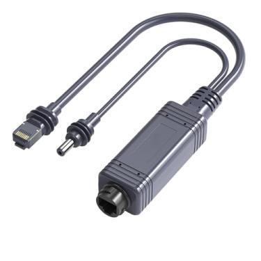 Imagem de Divisor Gigabit PoE de alta potência 100 W Longa distância 100 m Ethernet Adaptador Power Over Ethernet para câmeras de segurança Telefones VoIP Pontos de acesso sem fio Material