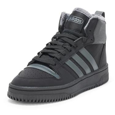 Imagem de adidas Tênis unissex infantil Turnaround Mid, Preto/cinza/preto, 3.5 Little Kid