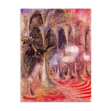 Imagem de Muro888 Remedios Varo Pinturas Gruta Mágica Remedios Varo Pôster de Parede Surrealismo Arte em Tela para Sala de Estar Escritório Decoração de Parede Presente Pronto para Pendurar 65x50 cm (66.0x48.3