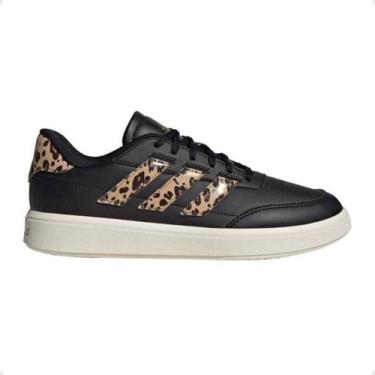 Imagem de Tênis Casual Feminino Adidas Courtblock Preto, Cblack, Magbei, Offwhit