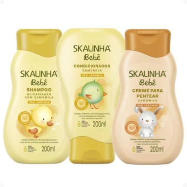 Imagem de Kit Skalinha Bebê: Shampoo e Condicionador Camomila 200ml + Creme Para