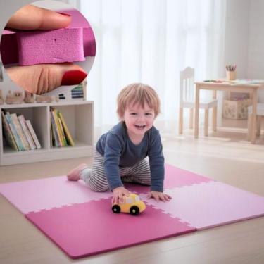 Imagem de Kit 9 Placas Tapete Tatame EVA 50x50cm 20mm 18 Bordas 2,25m² Emborrach