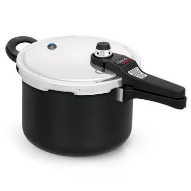 Imagem de Panela De Pressão 6 Litros Eterna Nigro Antiaderente Preta, Preto, 6 L