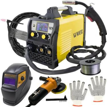 Imagem de Máquina de Solda MIG WK 160, 220, com Máscara, Esmerilhadeira, Tocha e Luvas