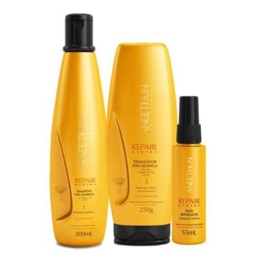 Imagem de Kit Aneethun Repair System Shampoo, Finalizador e Óleo