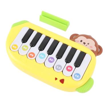 Imagem de Jiawu Teclado Eletrônico Infantil Em Miniatura, Teclado de Piano Musical Portátil, Brinquedo Educacional para Crianças, Material ABS (Amarelo)