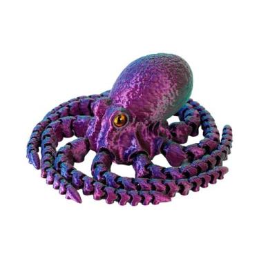 Imagem de Modelo Decorativo De Polvo Rex Articulado Impresso Em 3D Realista, Pre