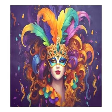 Imagem de Blueangle Capa magnética para lava-louças de carnaval, decoração de capa frontal de lava-louças, adesivos de eletrodomésticos, adesivos de eletrodomésticos, 58 cm C x 66 cm adesivo magnético