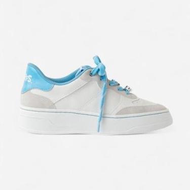 Imagem de Tênis Piccadilly Smurfs Anabela Médio Branco-Feminino