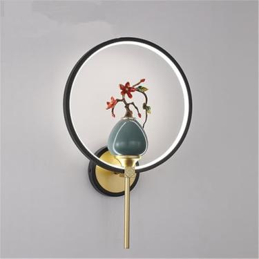 Imagem de OUFULA Contemporânea Lâmpada de parede LED Chinês Criativo Sala Quarto Estudo Villa Hotel Casa de Chá Corredor Escadas Luz (Estilo 18)