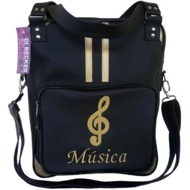 Imagem de Bolsa Feminna Preta Personalizada Música - Di Becker Bolsas
