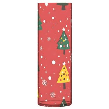 Imagem de Qilmy Vaso de árvore de Natal e estrelas para flores, vaso de belas artes, decoração de casa para escritório, sala de jantar, sala de estar, casamento153