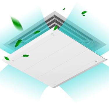 Imagem de Defletor de ventilação de ar condicionado central ajustável - Capa de para-brisa de 60 x 60 cm para escritório e casa - Melhora o conforto, controla o fluxo de ar, reduz os custos de energia - -60 x
