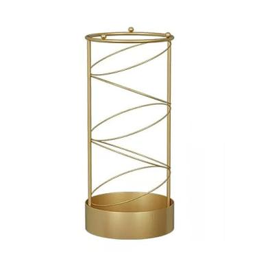 Imagem de Suporte de guarda-chuva, suporte de metal, suporte de bengala, suporte de bengala, suporte decorativo para guarda-chuva, organizador interno para porta da frente, suporte de guarda-chuva externo (ouro