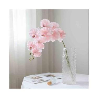 Imagem de Decorações rosa simples Phalaenopsis simulação de flores falsas sala de estar arranjo decorativo casa de fazenda